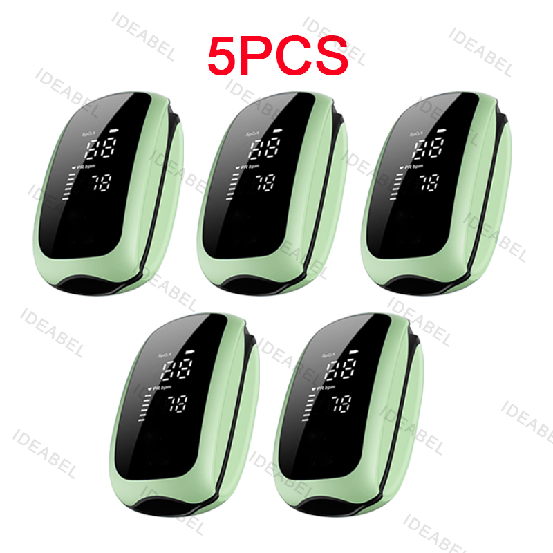 Pulse Oximeter Fingertip Rechargeable - สายคล้องนิ้วสำหรับเครื่องวัดออกซิเจนในเลือดแบบชาร์จไฟได้ 5 ชิ้น พร้อมหน้าจอแสดงผลดิจิตอล LED สำหรับการตรวจวัดความอิ่มตัวของออกซิเจนในเลือด