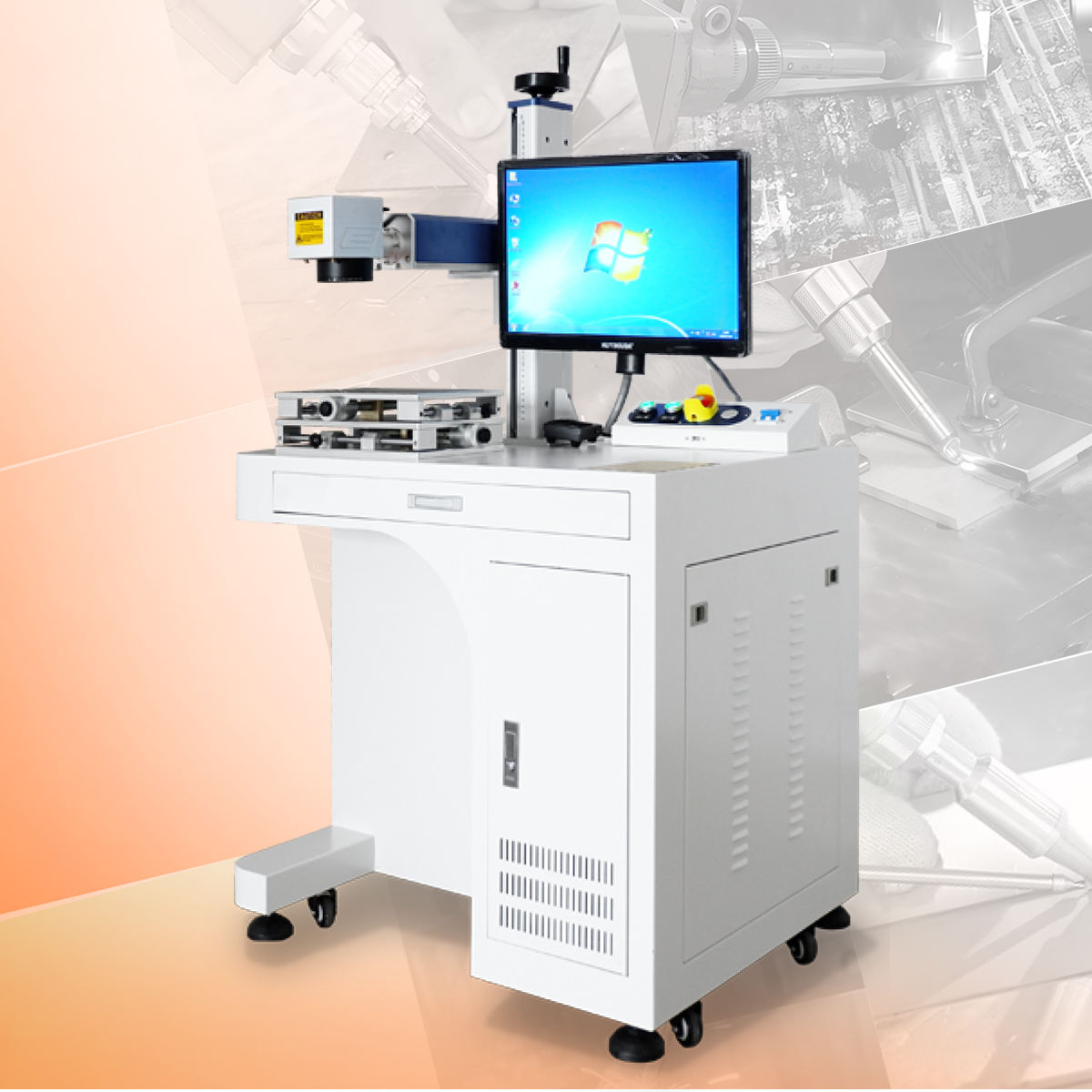 Fiber Laser Marking Machine 30W - เครื่องแกะสลักเลเซอร์ 30W 50W 100W 3D Raycus