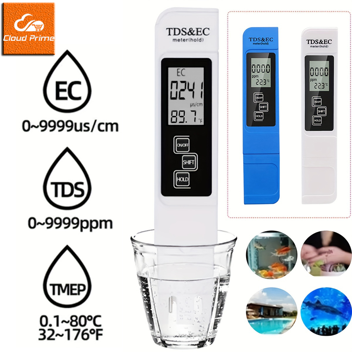 Ph Meter Digital Water Tester - 3in1 ปากกาตรวจจับคุณภาพน้ําในครัวเรือนน้ําดื่มความบริสุทธิ์ EC Meter ความแม่นยําสูง TDS