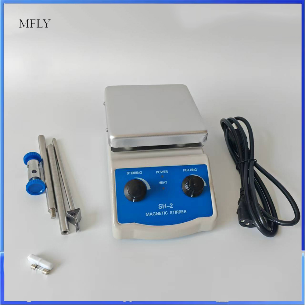 Lab Magnetic Stirrer Hot Plate - เครื่องกวนสารในห้องปฏิบัติการ SH-2 พร้อมระบบทำความร้อน แผ่นกวนสารในห้องปฏิบัติการ เครื่องผสมแบบแผ่นร้อนพร้อมแท่งกวนแม่เหล็ก