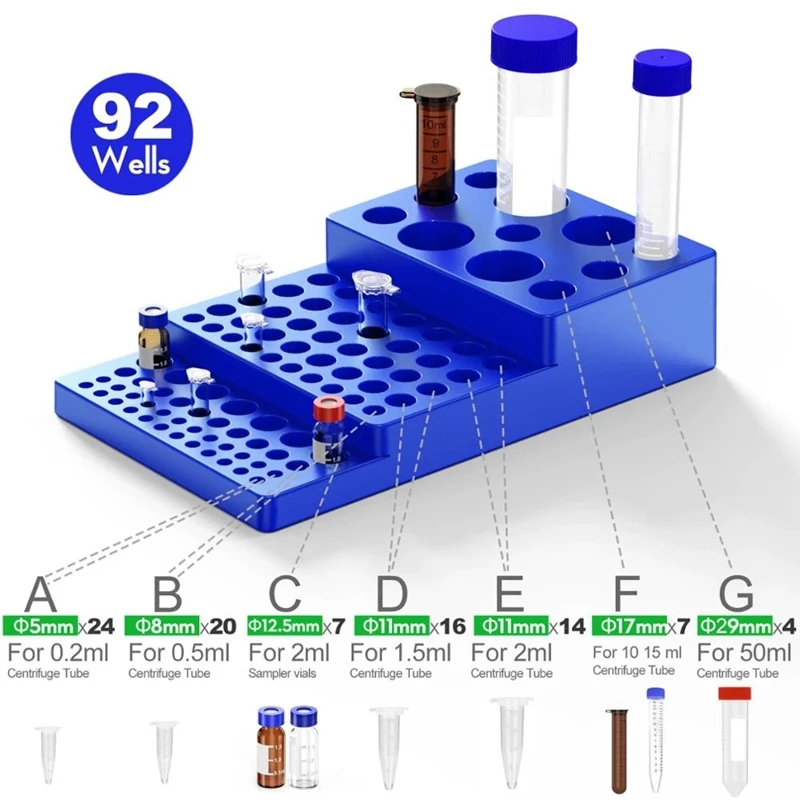 Lab Equipment - Multifunctional หลอดทดสอบ Vial Rack Trapezoidal หลอดทดสอบสําหรับ