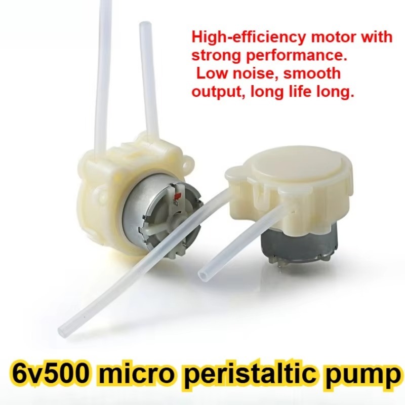 Mini Peristaltic Pump 12V - ปั๊มเพอริสตัลติกขนาดเล็ก DC 12V มอเตอร์เกียร์ 500 สำหรับจ่ายของเหลว