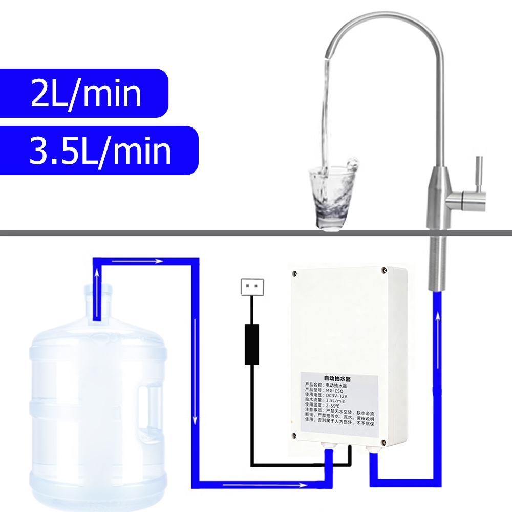 Mini Peristaltic Pump 12V - ปั๊มน้ำไฟฟ้าสำหรับครัวคาราวาน ก๊อกน้ำอัตโนมัติ ปั๊มดูดน้ำ 12V 2ลิตร/นาที 3.5ลิตร/นาที