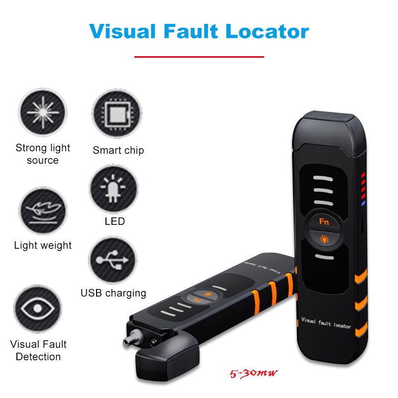 Fiber Laser Marking Machine 30W - เครื่องวัดพลังงานแสงแบบมือถือ5-30MW ปากกาทดสอบใยแก้วนำแสง VfL สีแดงไฟเบอร์ออปติก5-30km ตำแหน่งความผิดพลาดทางสายตา5-30km
