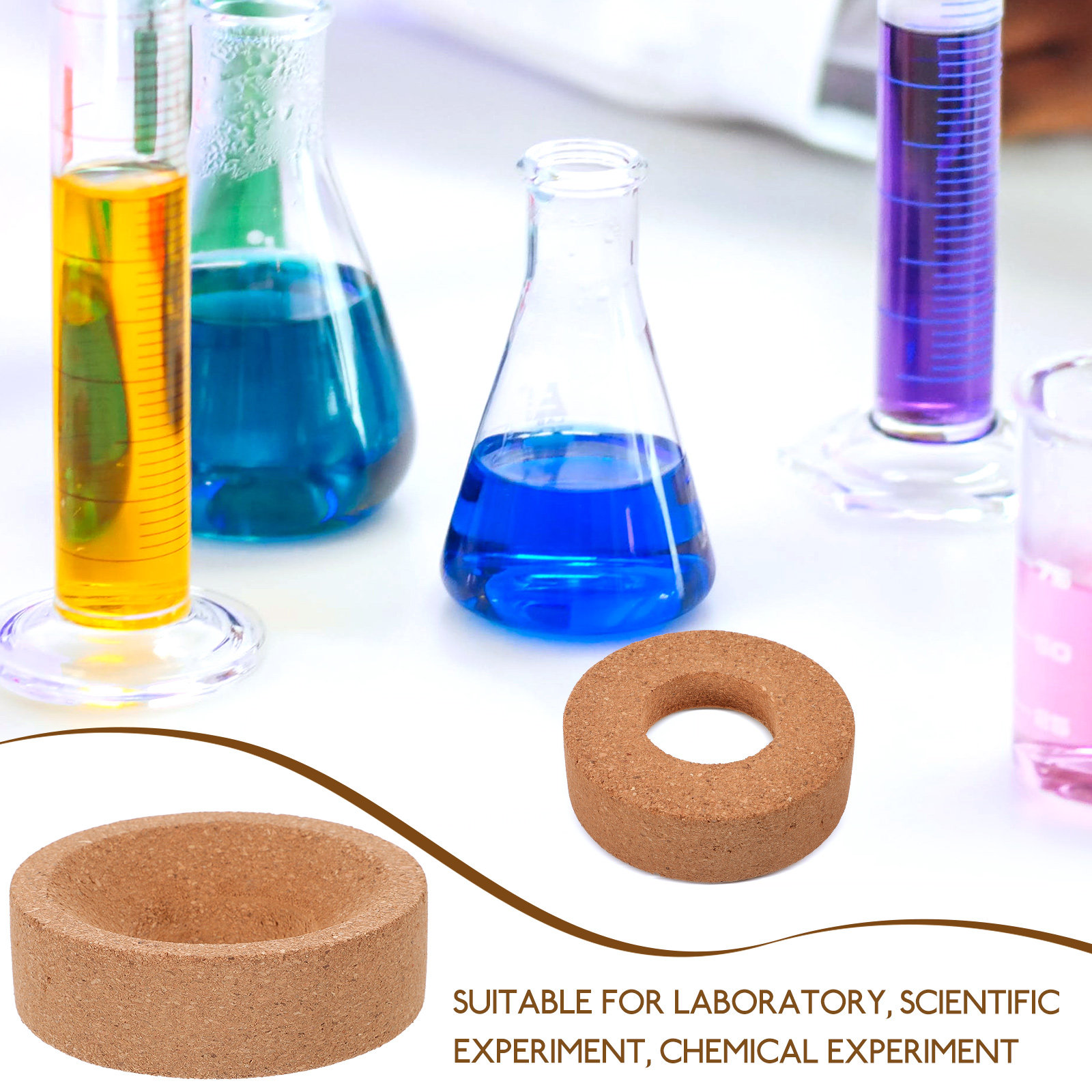 แท่นวางขวดแก้วคอร์กสำหรับขวดก้ - Lab Equipment บทวิจารณ์และราคา