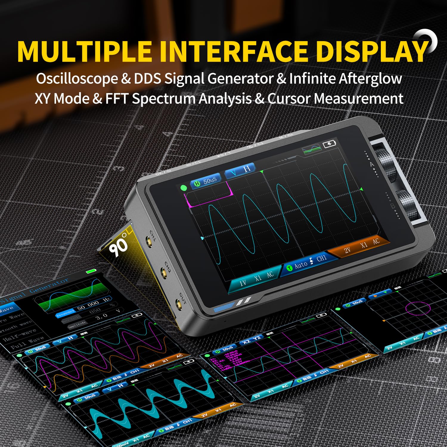 FNIRSI DS215H ออสซิลโลสโคปดิจิ - Fnirsi Digital Oscilloscope Handheld บทวิจารณ์และราคา