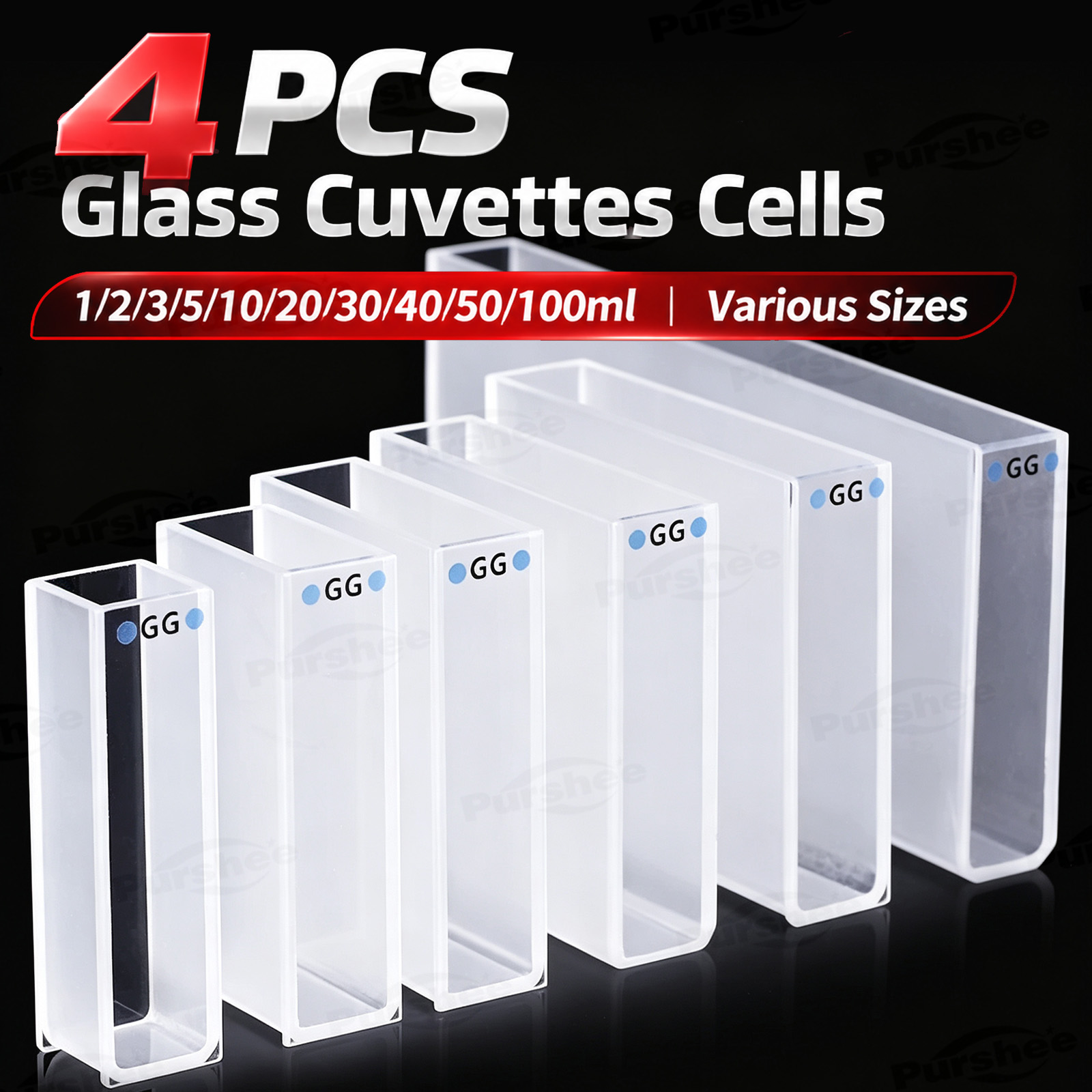 ชุดหลอดแก้ว 4 ชิ้น ขนาด 1/2/3/ - Lab Equipment บทวิจารณ์และราคา