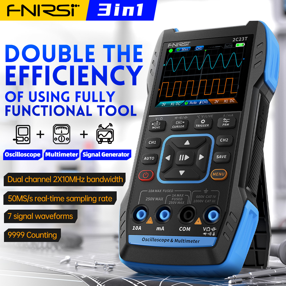 2C23T ออสซิลโลสโคปดิจิทัลแบบ 3 - Fnirsi Digital Oscilloscope Handheld บทวิจารณ์และราคา