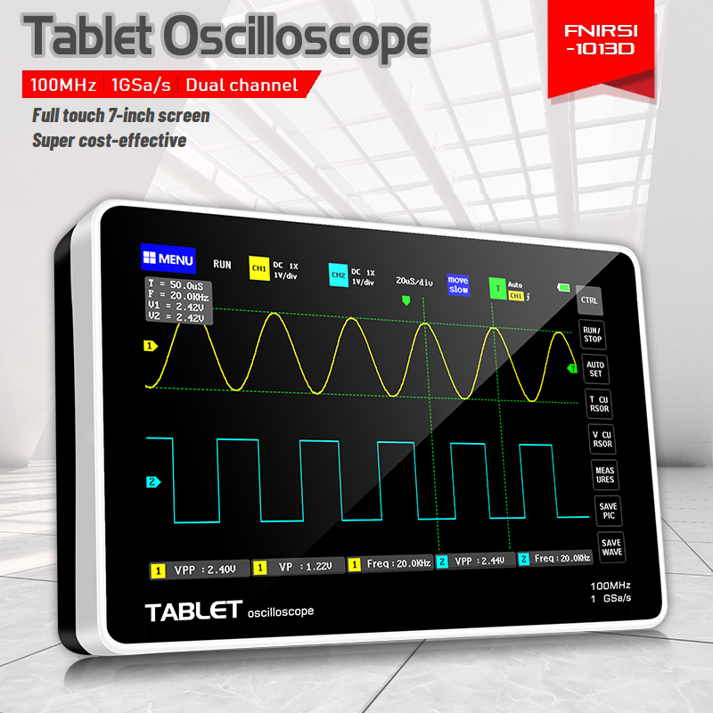 FNIRSI 1013D ออสซิลโลสโคปแบบแท - Fnirsi Digital Oscilloscope Handheld บทวิจารณ์และราคา